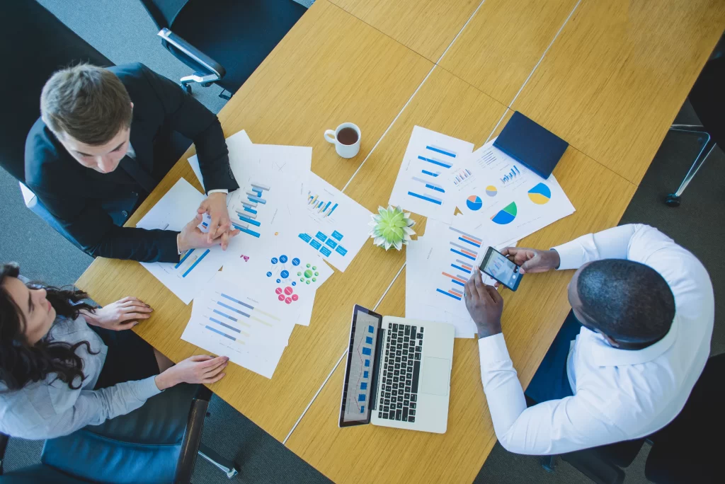 business-scene-top-view