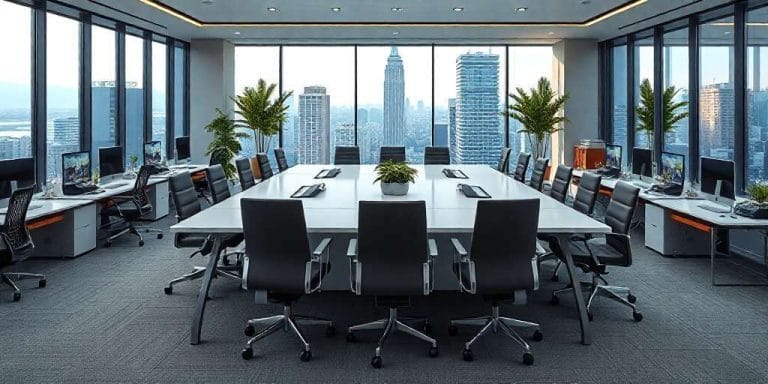 oficina con vistas sin personas